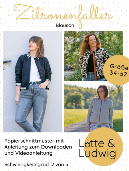 Lotte & Ludwig Papierschnittmuster - Zitronenfalter